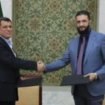 Damascus and "sdf" in front of the "merging" and "decentralization" phases
 arabausa