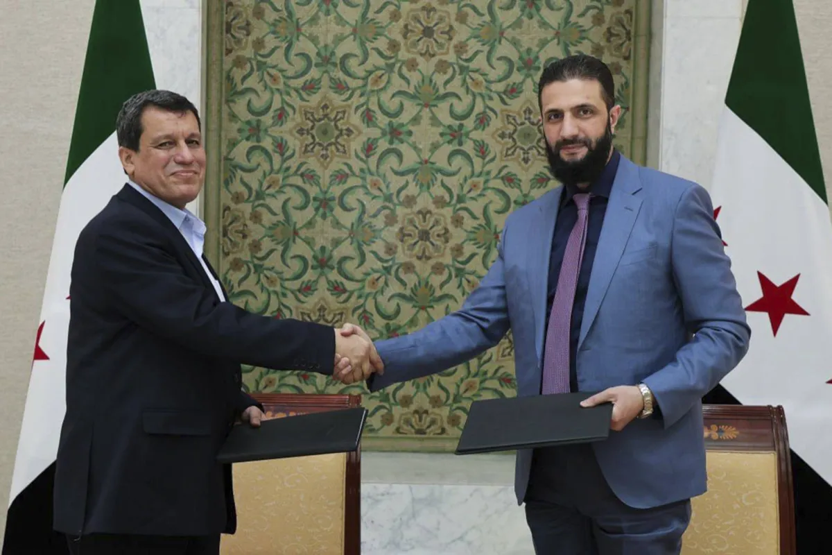 Damascus and "SDF" in front of the "merging" and "decentralization" phases
Arabausa