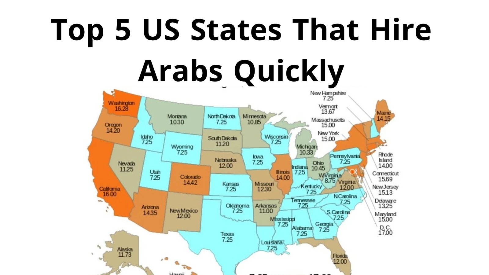 Top 5 Us States That Hire Arabs Quickly