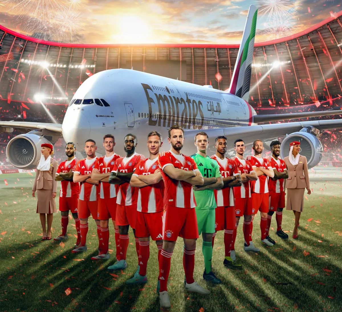 Partnership of platinum between Bayern Monacich and Emirated Airlines ACARD
Arabausa