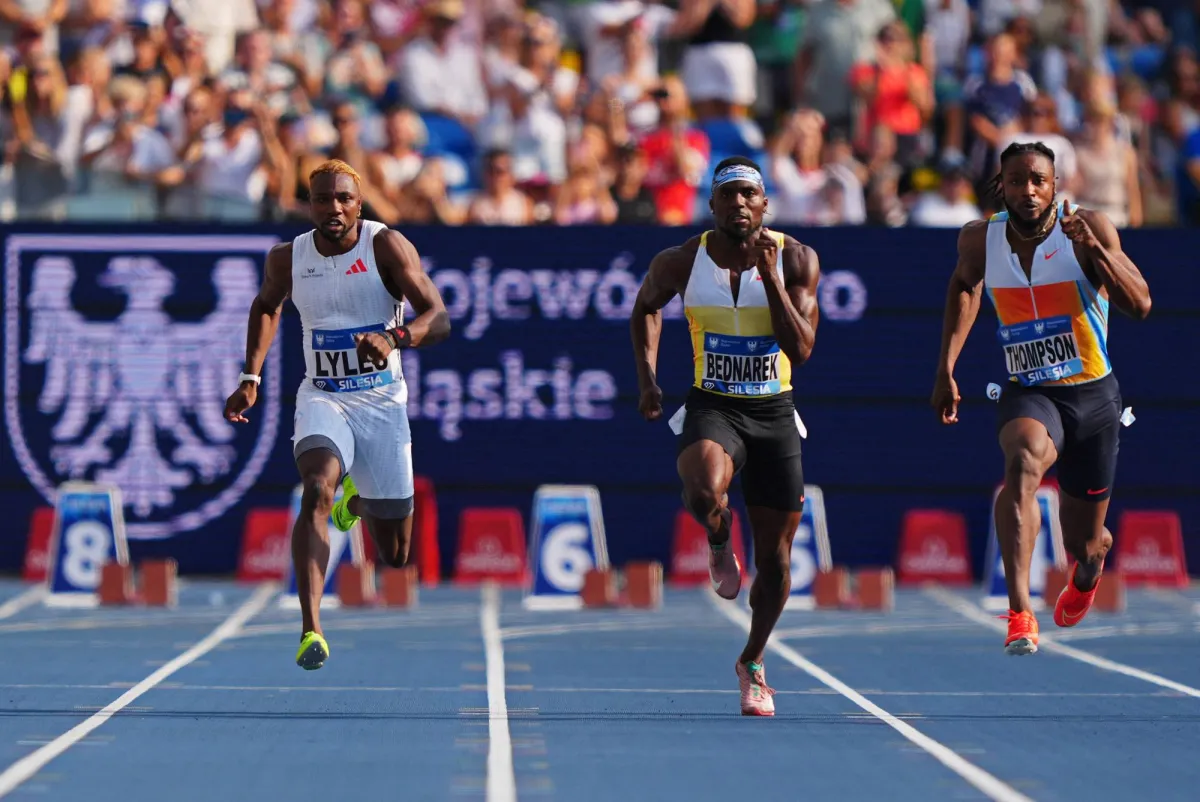 Thompson Outperforms loves in the 100m breed
Arabausa