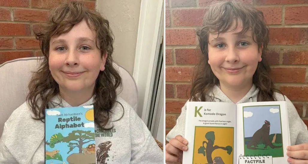 A child to ten becomes the best -selling after their first book
Arabausa