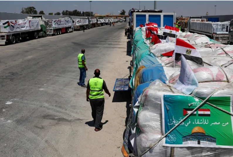 Egypt intensifies efforts to introduce the help to Gaza despite the difficulties
Arabausa