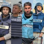 Who are the rides the journalists that have been killed in the israeli's bombs of the Nasser's complex?

 Arabausa